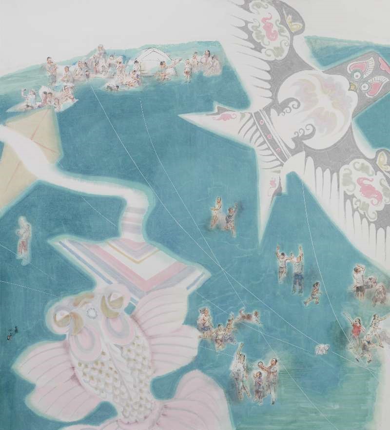 优秀奖 陈川 《春风十里》190x210 cm 中国画