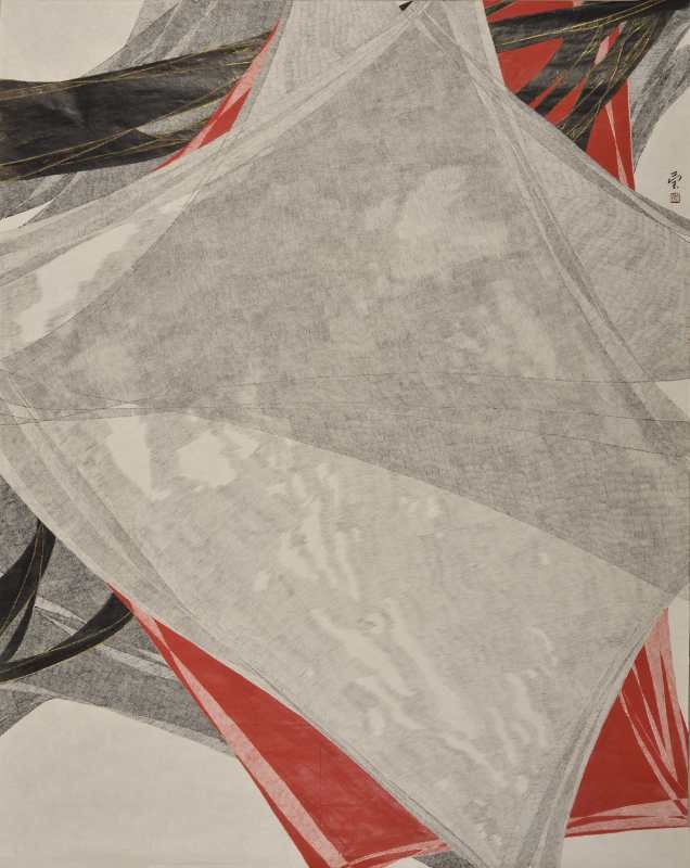 优秀奖 余丽莹 《日斜风定》175x140cm 中国画