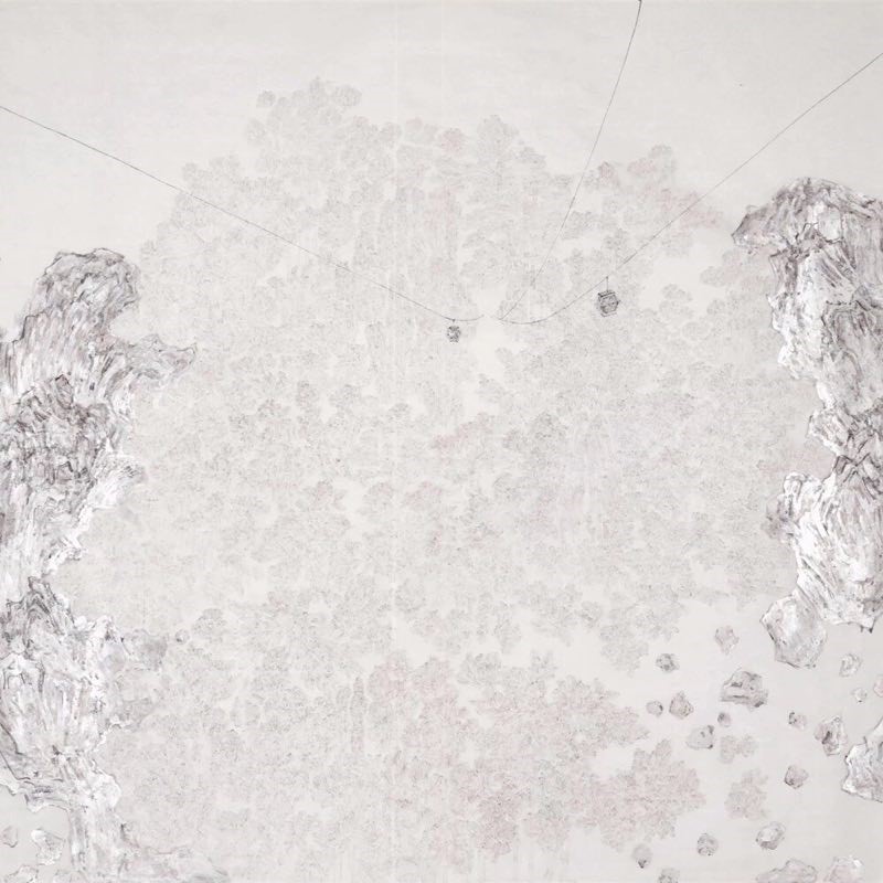 优秀奖 林杨杰 《新视角·万物春生》170x170cm 中国画
